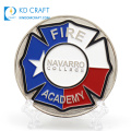 Made in china personalized custom metal 3D enamel commemorative souvenir firefighter challenge coin with gift box